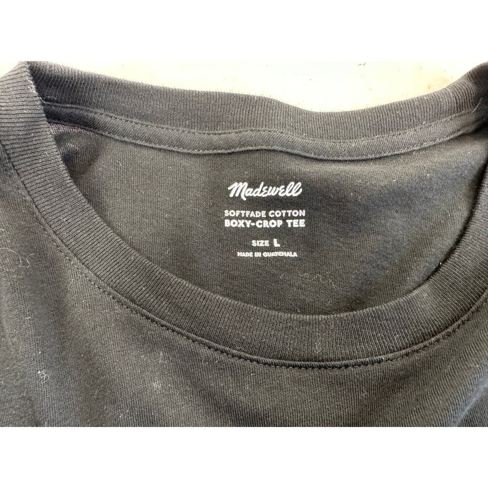 Bundle of Three Madewell Softfade Cotton Boxy Tees Size L Green, Brown, Black - Picture 8 of 10